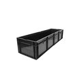 Lar Plastics Galia Box Tote, 11-1/2" X 38-9/10" X 8-1/5"H, Recyclable, Sustainable Plastic, Black BOX GALIA 1322